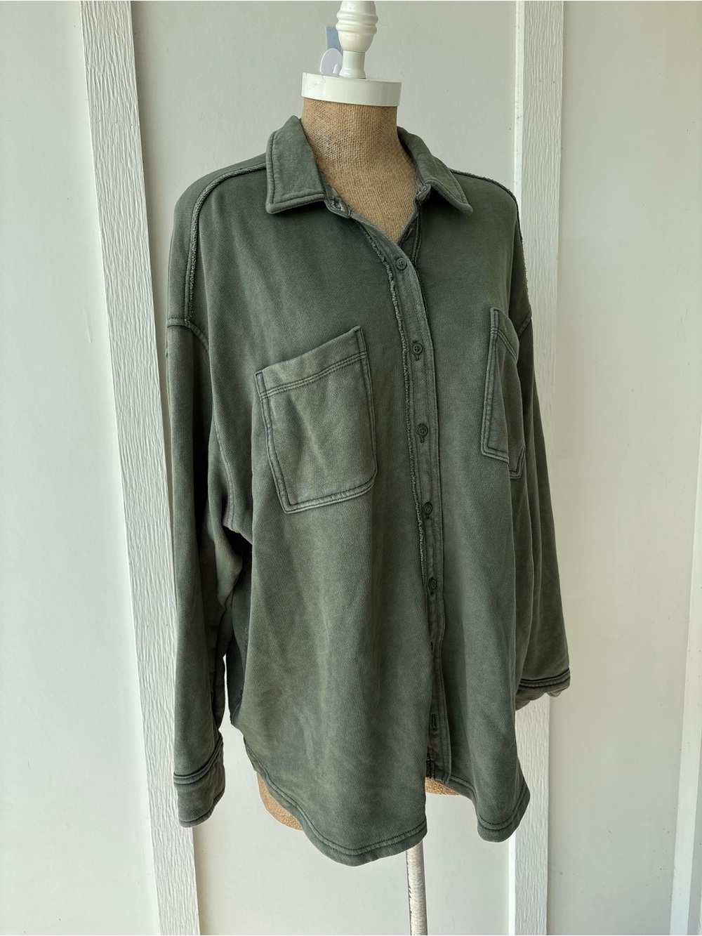 Aerie LumberJane Fleece Shirt Medium - Picture 7 of 9